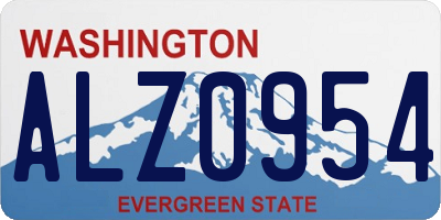 WA license plate ALZ0954