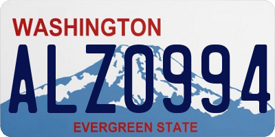 WA license plate ALZ0994