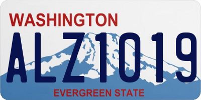 WA license plate ALZ1019