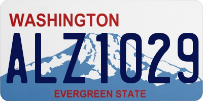 WA license plate ALZ1029