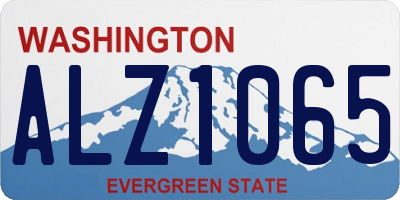 WA license plate ALZ1065