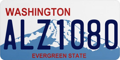 WA license plate ALZ1080