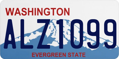 WA license plate ALZ1099