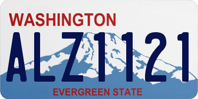 WA license plate ALZ1121