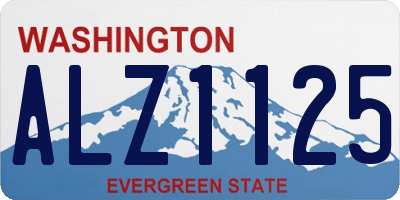 WA license plate ALZ1125