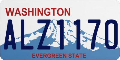 WA license plate ALZ1170