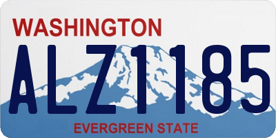 WA license plate ALZ1185