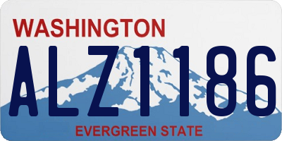 WA license plate ALZ1186