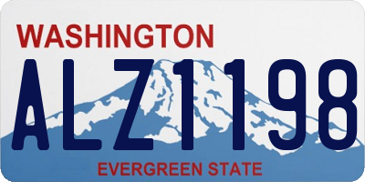 WA license plate ALZ1198