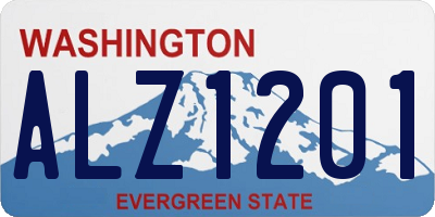 WA license plate ALZ1201