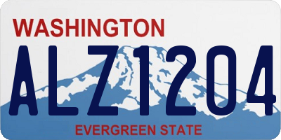 WA license plate ALZ1204