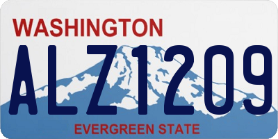 WA license plate ALZ1209