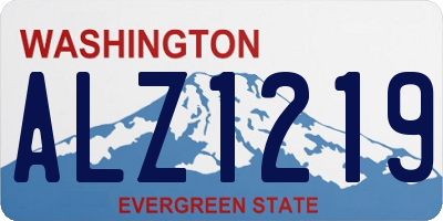 WA license plate ALZ1219