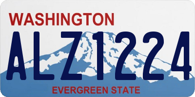 WA license plate ALZ1224