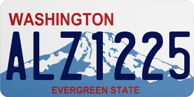 WA license plate ALZ1225