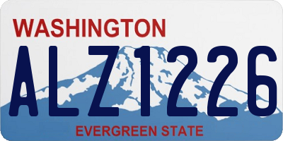 WA license plate ALZ1226