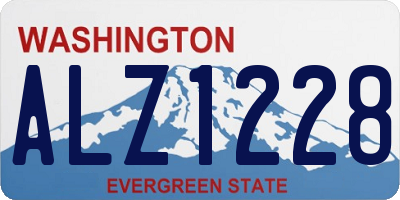 WA license plate ALZ1228