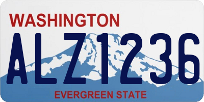 WA license plate ALZ1236