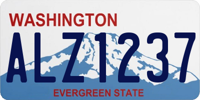 WA license plate ALZ1237