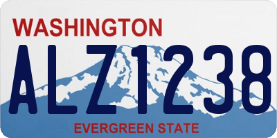 WA license plate ALZ1238