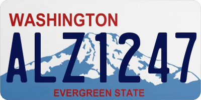 WA license plate ALZ1247