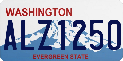 WA license plate ALZ1250