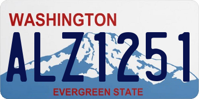 WA license plate ALZ1251