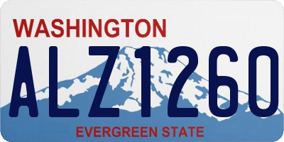 WA license plate ALZ1260