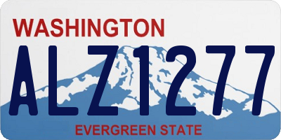 WA license plate ALZ1277