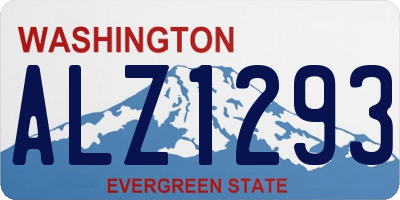 WA license plate ALZ1293