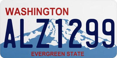 WA license plate ALZ1299
