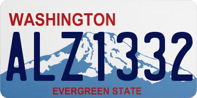 WA license plate ALZ1332