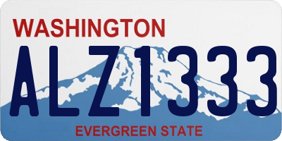 WA license plate ALZ1333
