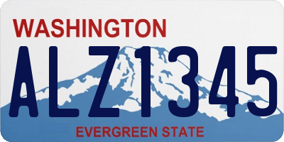 WA license plate ALZ1345