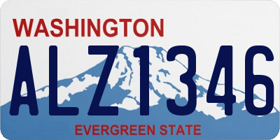 WA license plate ALZ1346