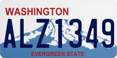 WA license plate ALZ1349