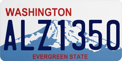 WA license plate ALZ1350