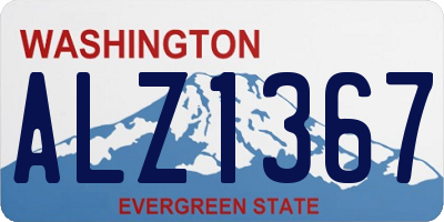 WA license plate ALZ1367