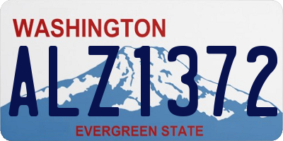 WA license plate ALZ1372
