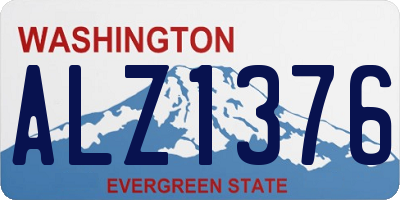 WA license plate ALZ1376