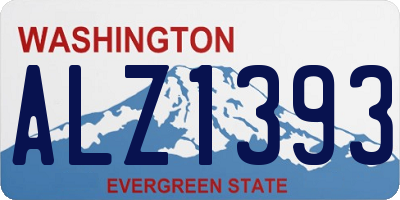 WA license plate ALZ1393