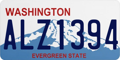 WA license plate ALZ1394