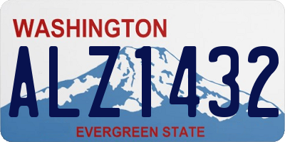 WA license plate ALZ1432