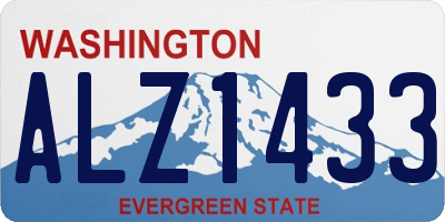 WA license plate ALZ1433
