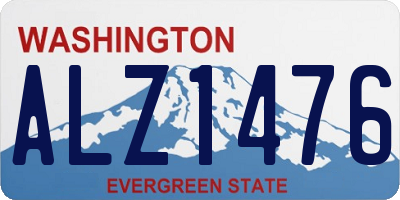 WA license plate ALZ1476