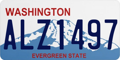 WA license plate ALZ1497