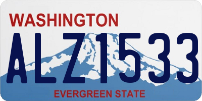 WA license plate ALZ1533