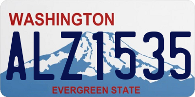 WA license plate ALZ1535