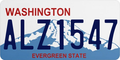 WA license plate ALZ1547