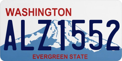 WA license plate ALZ1552